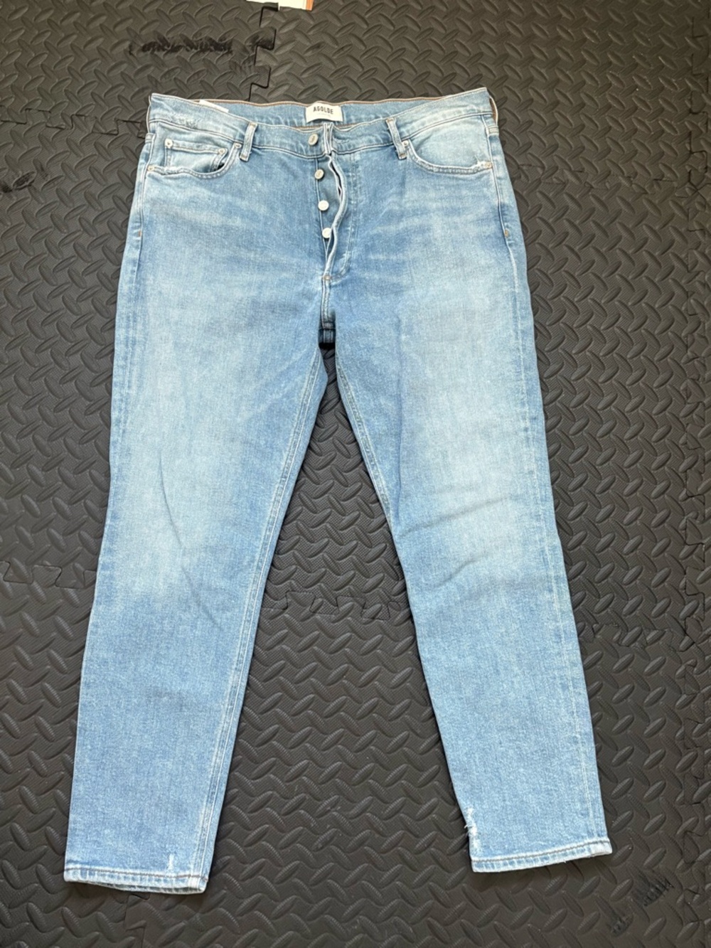 Agolde Light Blue Button-Fly Denim Jeans